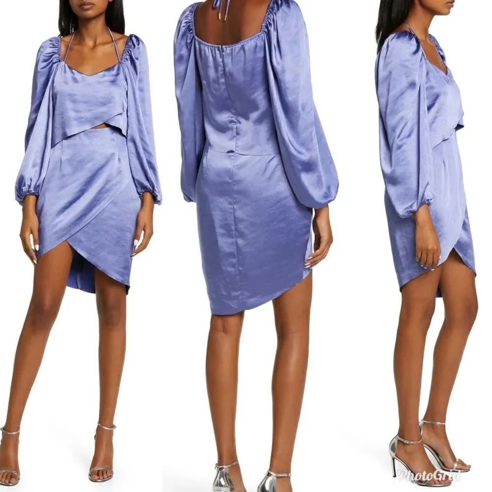 Revolve Elliatt Uriel Long Sleeve Halter Dress